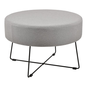 Salontafel Nelson stof rond 40xØ60 cm grijs en zwart