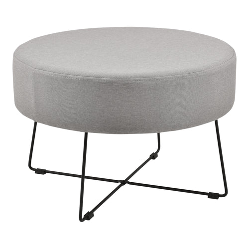 Salontafel Nelson stof rond 40xØ60 cm grijs en zwart