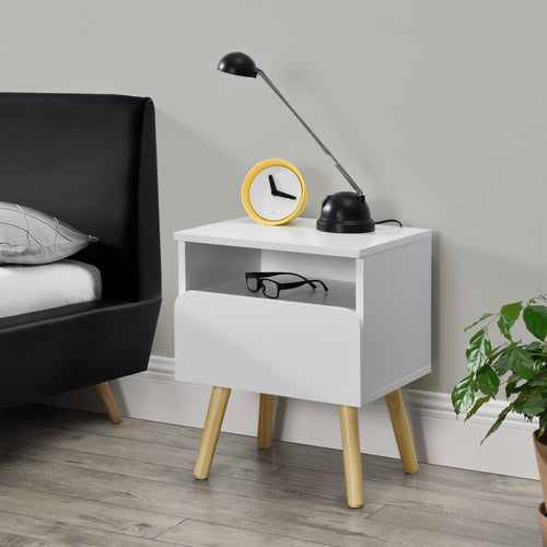 Nachtkastje Dargaville 50x40x34 cm Wit en.casa - premiumXL