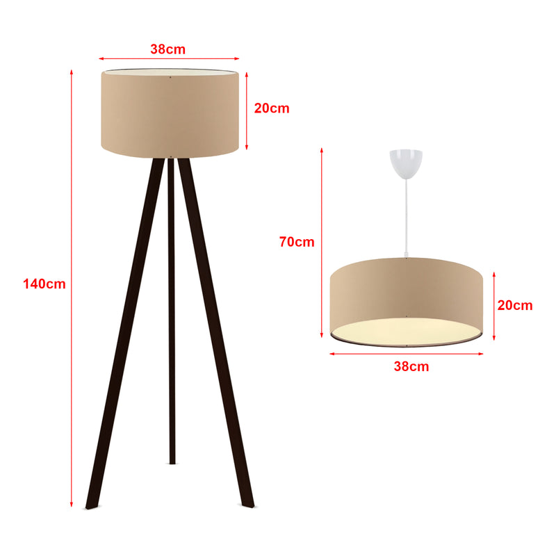 Maatschets lux.pro Hanglamp en staande lamp Scunthorpe - 3 varianten