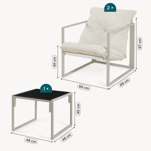 Tuinset Karg - 3-delige loungeset casa.pro