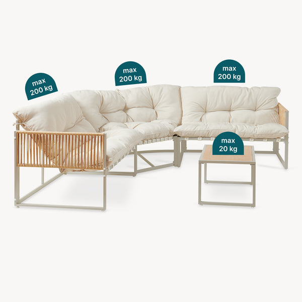 Loungeset Karg tuinset met kussens casa.pro