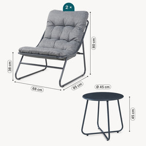 Tuinset Malmö - 3-delige loungeset casa.pro