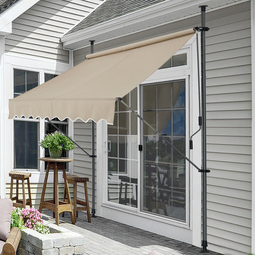 Klemmmarkise Stang Grijs of Zandkleurig [pro.tec] - premiumXL