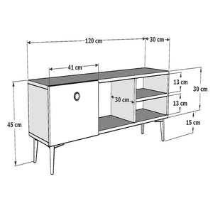 TV meubel Nannestad 45x120x30 cm 2 - varianten