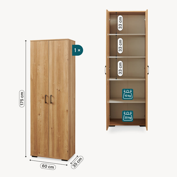Opbergkast Chalvefted smalle kast [en.casa]