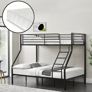 Metall - Etagenbett Sortland 200x140/90 cm mit Matratzen [neu.haus] - premiumXL
