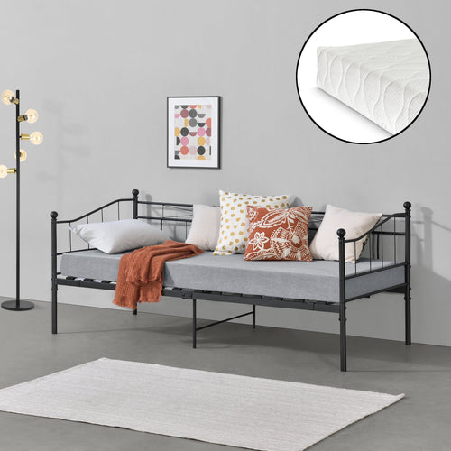 Eenpersoons slaapbank Arjeplog met matras 90x200 cm - 2 varianten