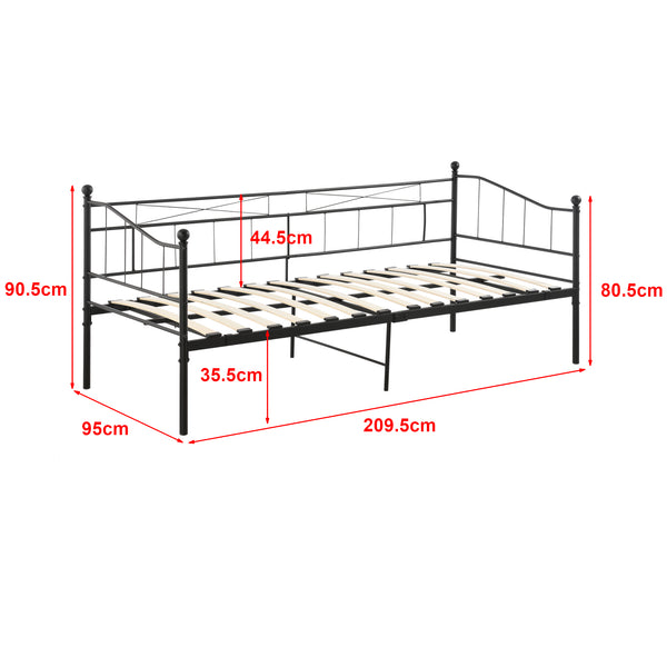 Eenpersoons slaapbank Arjeplog met matras 90x200 cm - 2 varianten