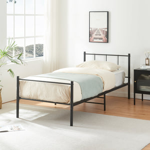 Metalen bed Laos Zwart in verschillende maten [en.casa] - premiumXL