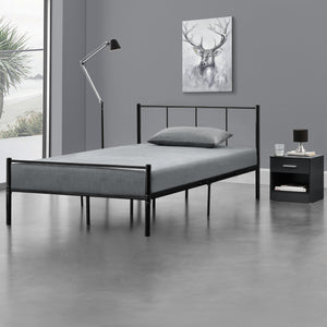 Metalen bed Laos Zwart in verschillende maten [en.casa] - premiumXL