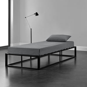 Metallbed Kreta Zwart in verschillende maten [en.casa] - premiumXL