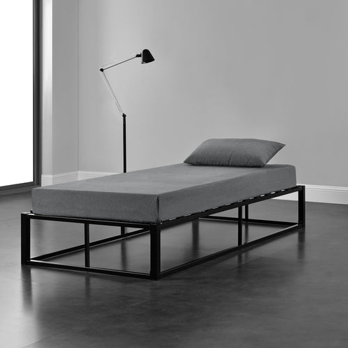 Metallbed Kreta Zwart in verschillende maten [en.casa] - premiumXL