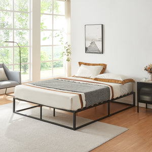 Metalen bed Kreta Zwart in verschillende maten [en.casa] - premiumXL