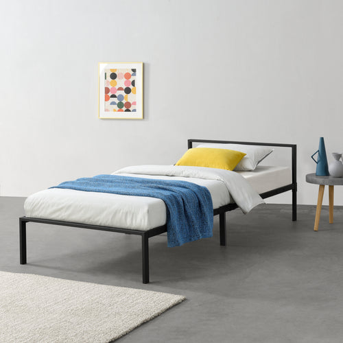Metallbett Imatra Stahl Schwarz [en.casa] - premiumXL