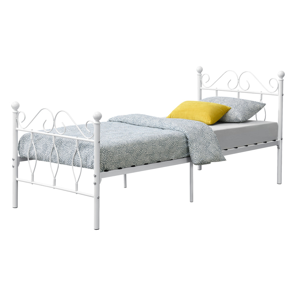 Metallbett Apolda tot 300kg div. maten Wit [en.casa] - premiumXL