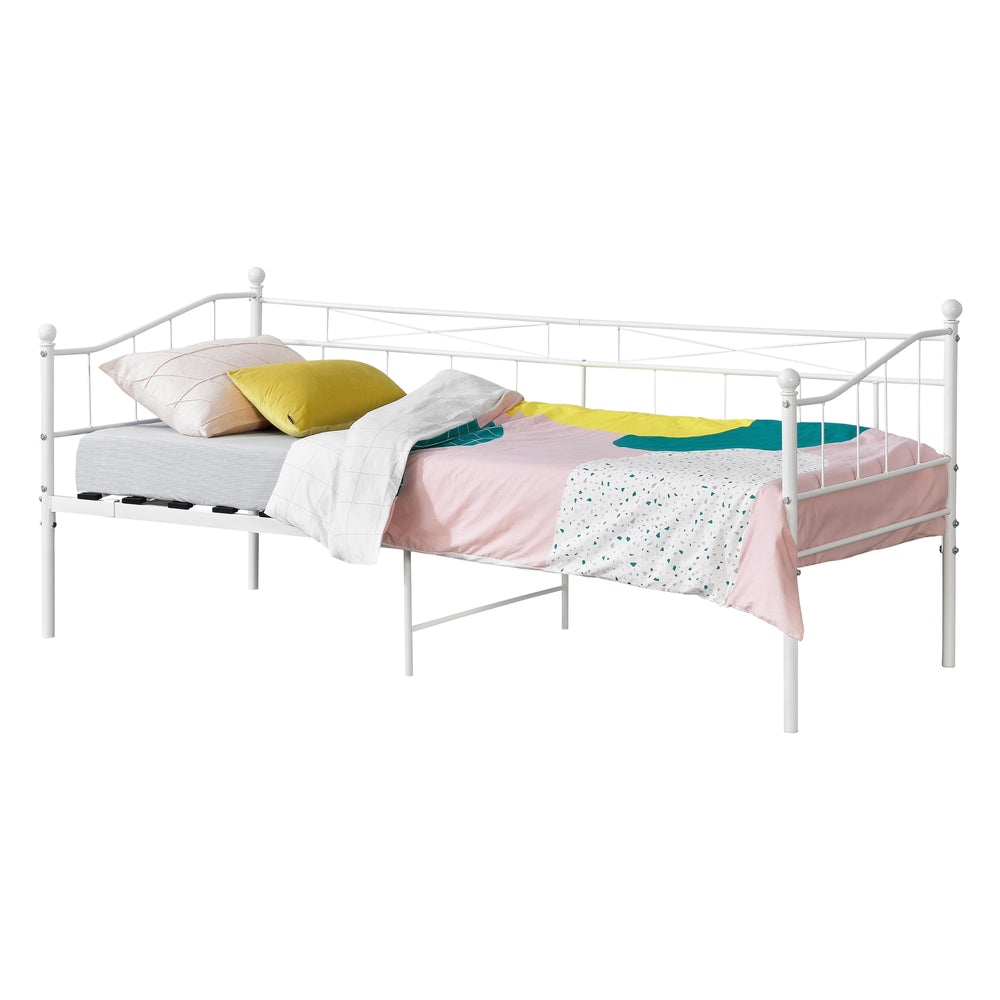 Metalen bed Arjeplog 90x200 cm tot 150 kg verschillende kleuren en.casa - premiumXL