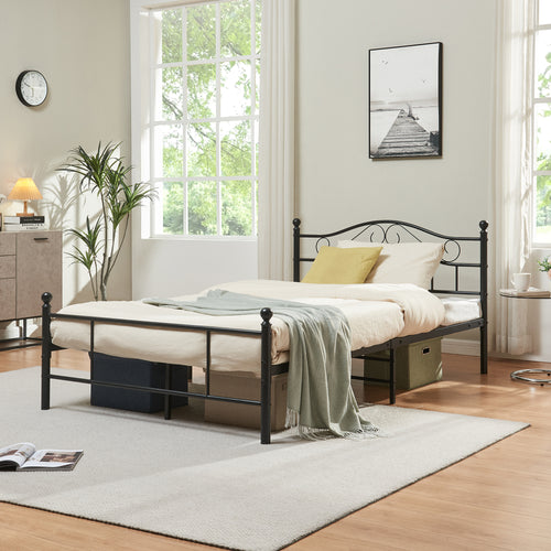 Metallbett Florenz 120x200 cm met/zonder koudschuimmatras div. kleuren [en.casa] - premiumXL