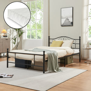 Metallbett Florenz 120x200 cm met/zonder koudschuimmatras versch. kleuren [en.casa] - premiumXL
