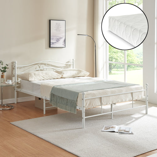 Metallbett Florenz met matras [en.casa] - premiumXL