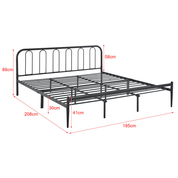 Stalen bed Hanko bedframe met bedbodem - verschillende maten