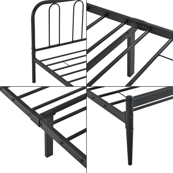 Stalen bed Hanko bedframe met bedbodem - verschillende maten