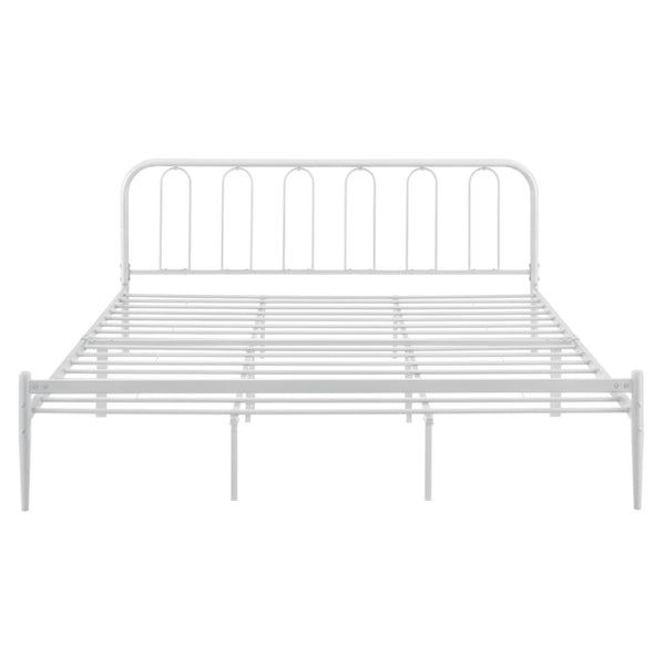Metalen bedframe Hanko wit met matras - verschillende maten
