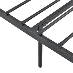 Metalen bedframe Apolda met metalen bedbodem zwart - 3 varianten