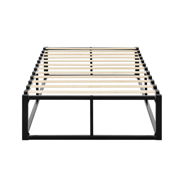 Metalen bed Kogel met lattenbodem zwart - verschillende maten