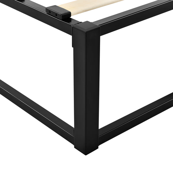 Metalen bed Kogel met lattenbodem zwart - verschillende maten