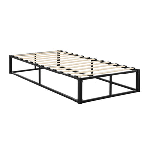 Metalen bed Kogel met lattenbodem zwart - verschillende maten