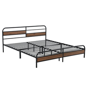 Metalen bed Aarau bedframe met bedbodem zwart - verschillende maten