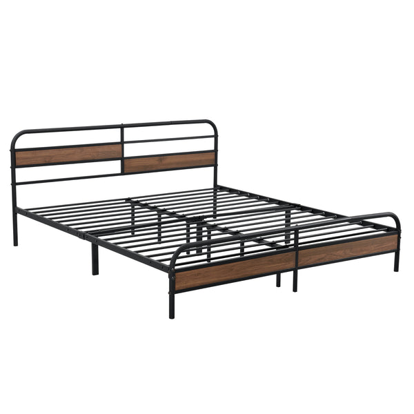 Metalen bed Aarau bedframe met bedbodem zwart - verschillende maten