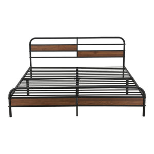 Metalen bed Aarau bedframe met bedbodem zwart - verschillende maten