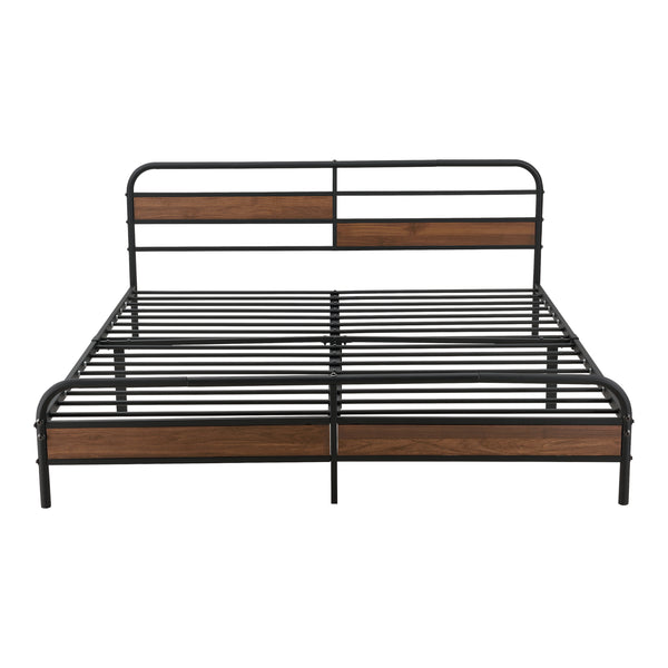 Metalen bed Aarau bedframe met bedbodem zwart - verschillende maten