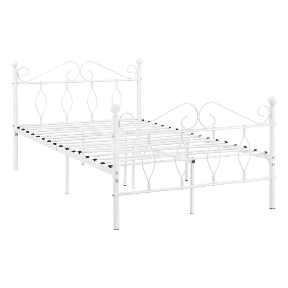 Metallbett Apolda tot 300kg div. maten Wit [en.casa] - premiumXL