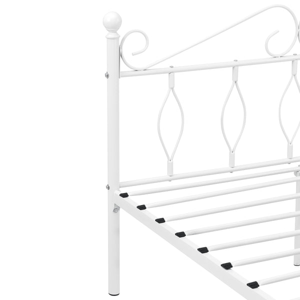 Metalen bedframe Apolda met metalen bedbodem wit - 3 varianten