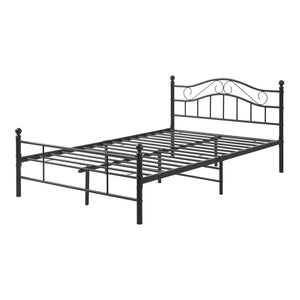 Metalen bedframe incl. bedbodem met of zonder matras 120x200 cm - zwart of wit