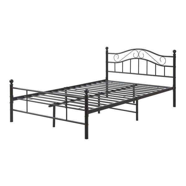 Metalen bedframe incl. bedbodem met of zonder matras 120x200 cm - zwart of wit