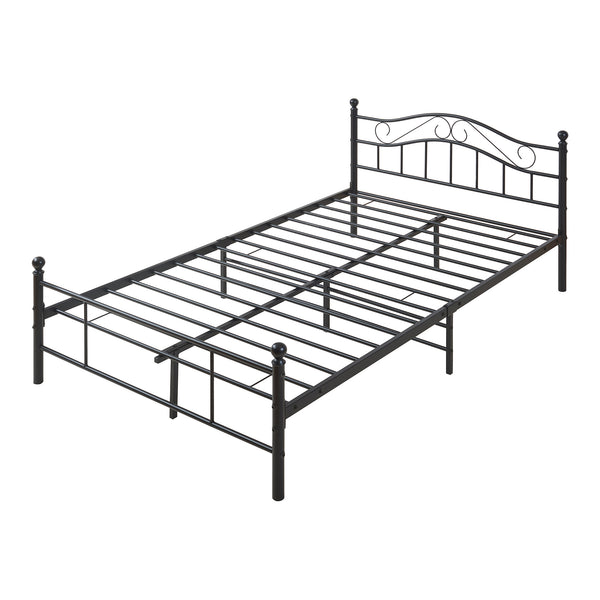 Metalen bedframe incl. bedbodem met of zonder matras 120x200 cm - zwart of wit