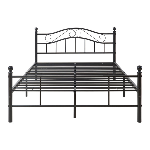 Metalen bedframe incl. bedbodem met of zonder matras 120x200 cm - zwart of wit