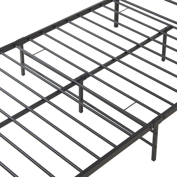 Metalen bedframe incl. bedbodem met of zonder matras 120x200 cm - zwart of wit