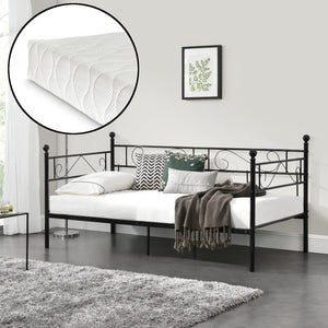 Eenpersoons slaapbank of 3-zitsbank met matras 90x200 cm - verschillende kleuren