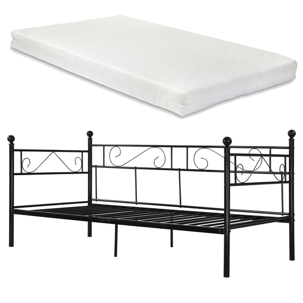Eenpersoons slaapbank of 3-zitsbank met matras 90x200 cm - verschillende kleuren