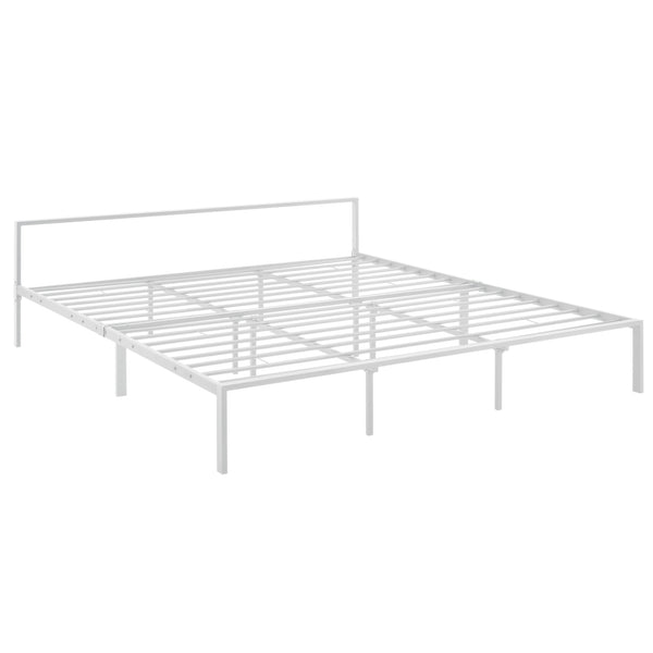 Metalen bed Imatra bedframe met bedbodem wit - verschillende maten