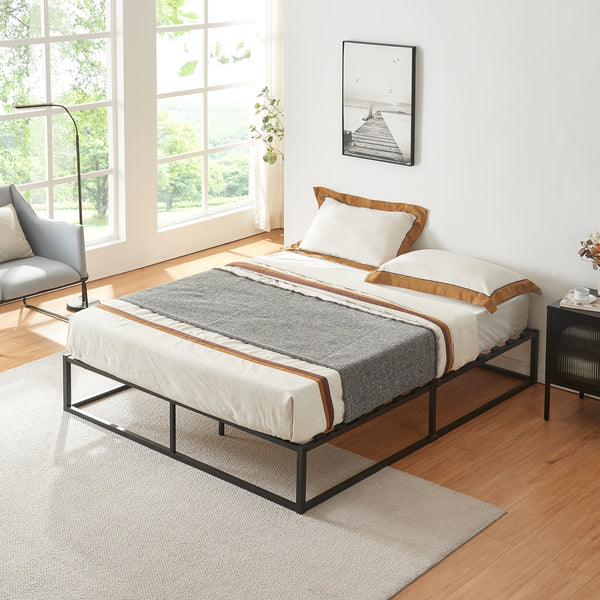 Metalen bed Kogel met lattenbodem zwart - verschillende maten