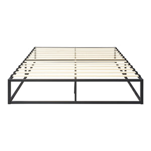Metalen bed Kogel met lattenbodem zwart - verschillende maten