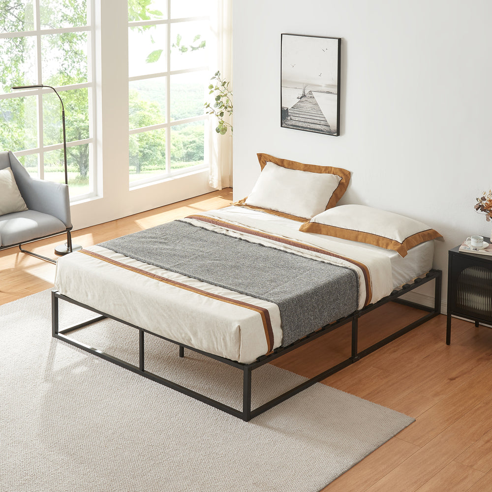 Metallbett Kreta met koudschuimmatras in verschillende kleuren en maten [en.casa] - premiumXL