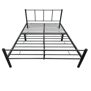 Metalen bedframe Laos met bedbodem en matras zwart - verschillende kleuren