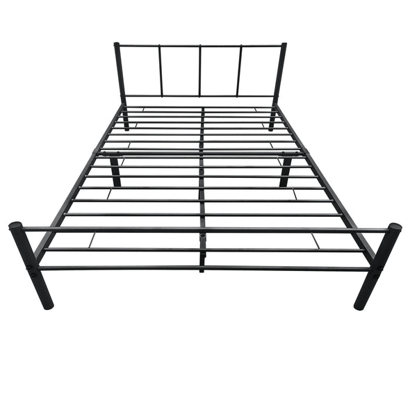 Metalen bedframe Laos met bedbodem en matras zwart - verschillende kleuren